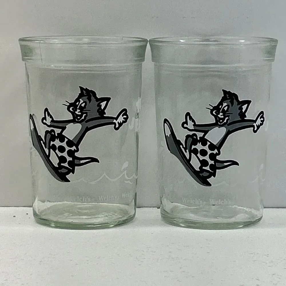 Lot Of 2 - Tom And Jerry Vintage Welch’s 1990‎ Glasses